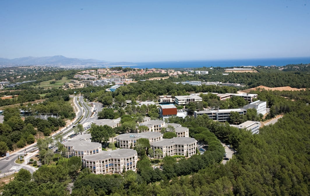 vue aérienne Sofia Antipolis