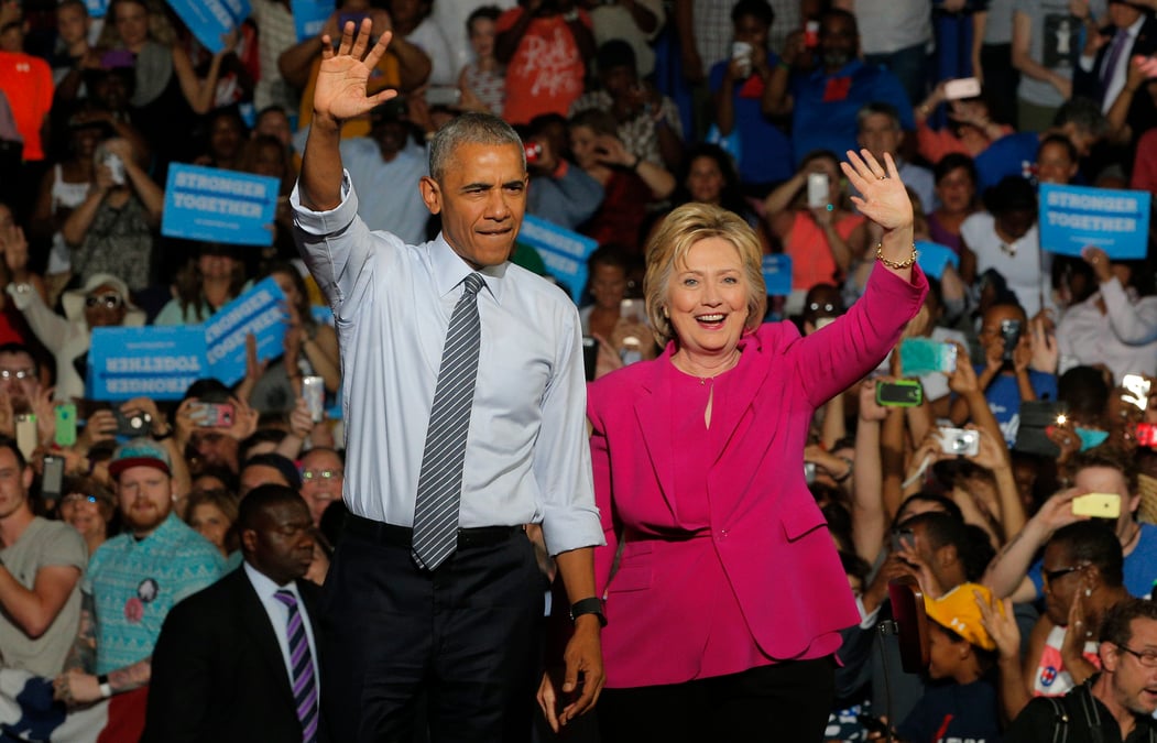 Barack obama et hillary clinton font campagne ensemble