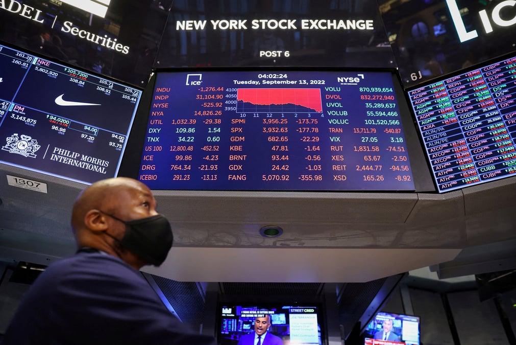 Un trader a la bourse de new york