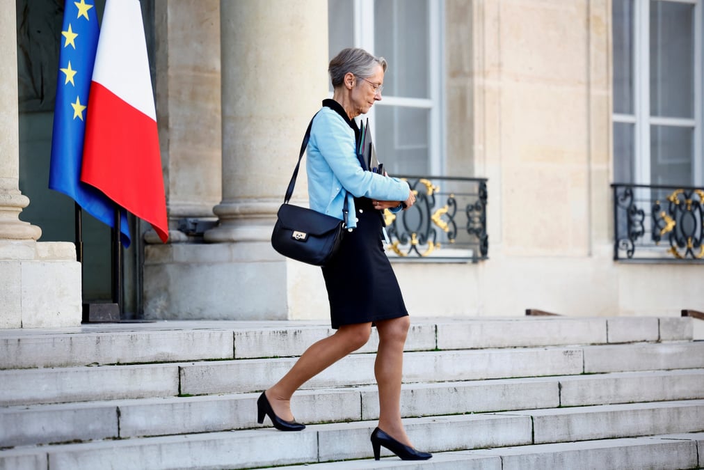 La premiere ministre francaise elisabeth borne a l'elysee