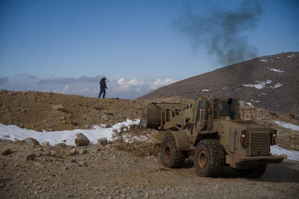 Les forces israeliennes operent a un endroit indique comme etant la region du mont hermon