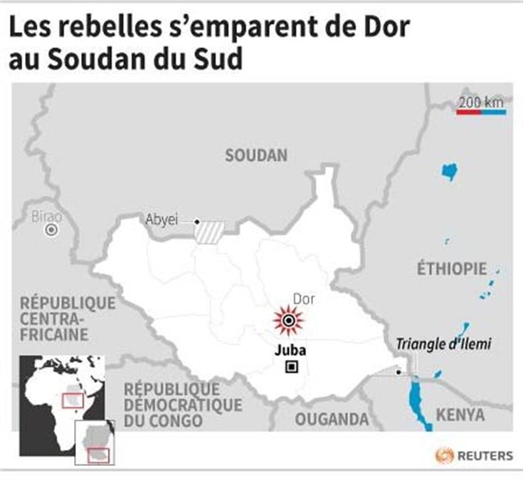 Les rebelles sud-soudanais s'emparent de la ville de Bor