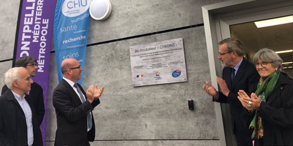 Inauguration du bio-incubateur Cyborg, au CHU de Montpellier (7 nov 2018)