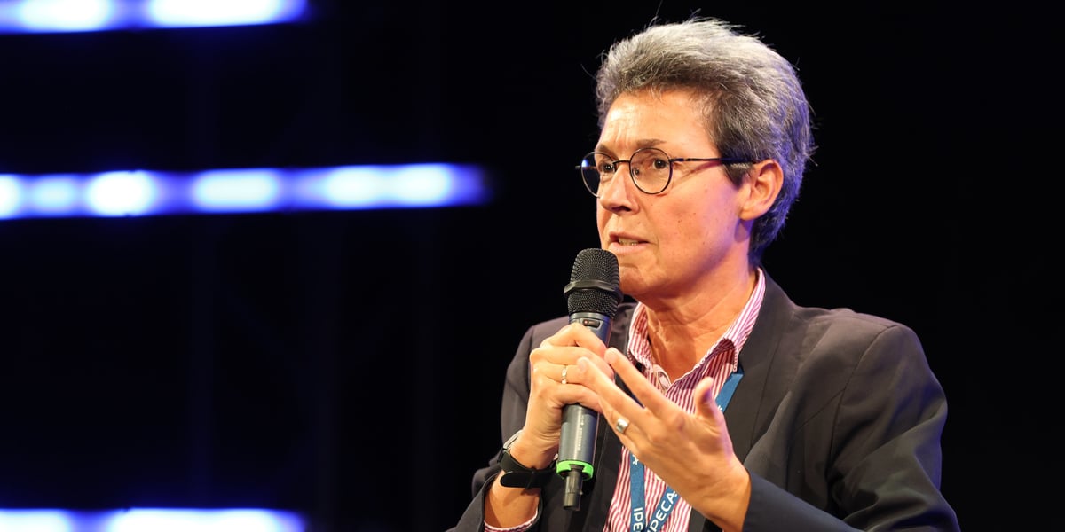 Catherine Jestin, vice-présidente exécutive du numérique d'Airbus est intervenue à l'Aeroforum à Toulouse.