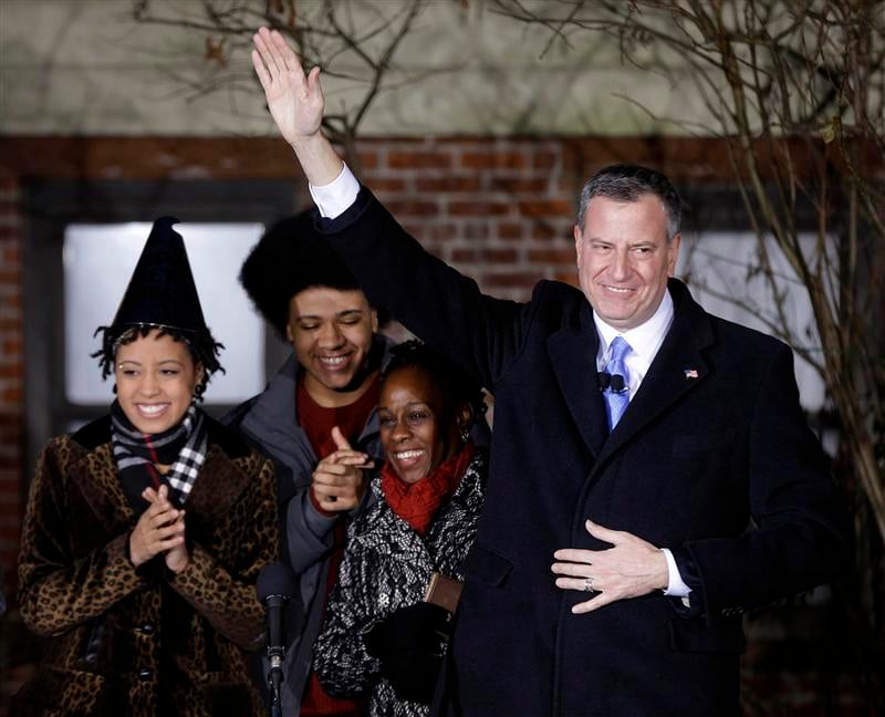Bill de Blasio prête serment comme nouveau maire de New York