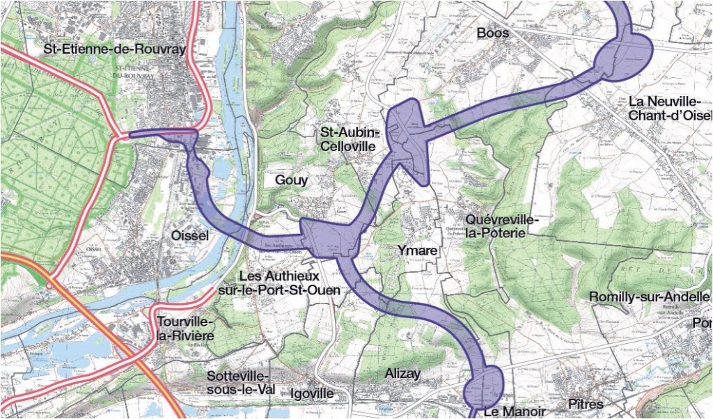 Contournement est de Rouen, centre