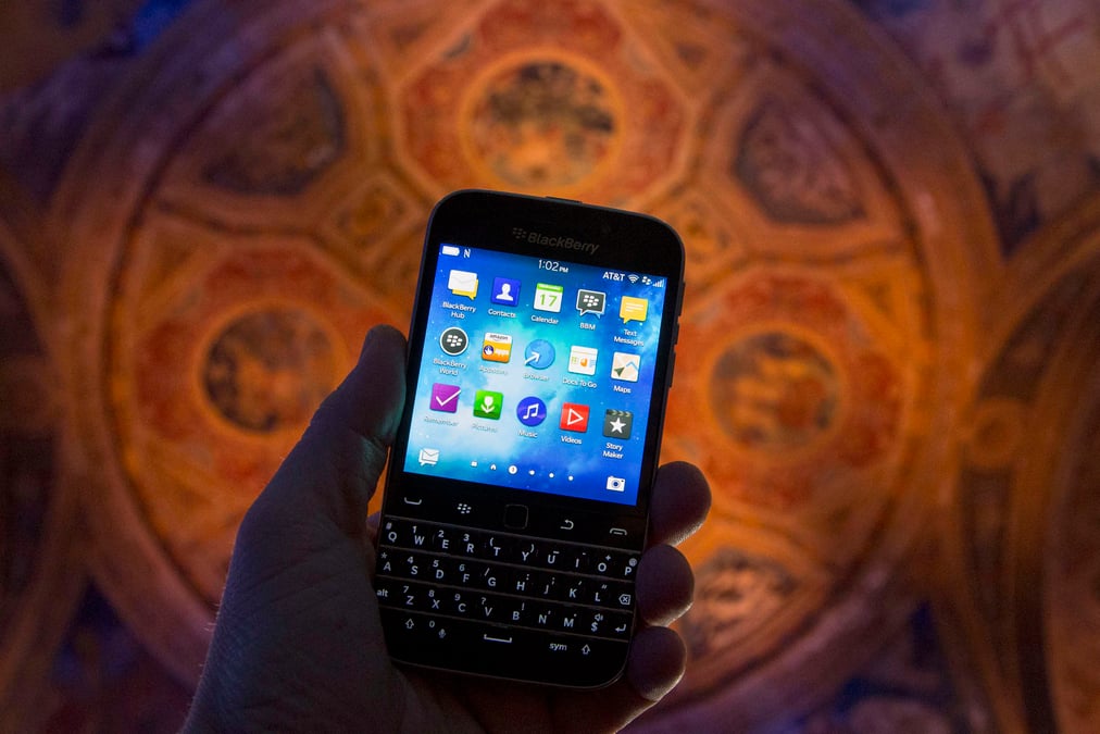 Blackberry dans le viseur de samsung