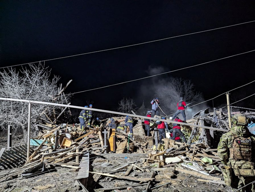 Consequences d'un tir de missile russe a pokrovsk