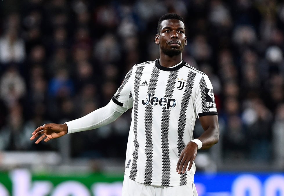 Paul pogba de la juventus reagit allianz stadium, turin