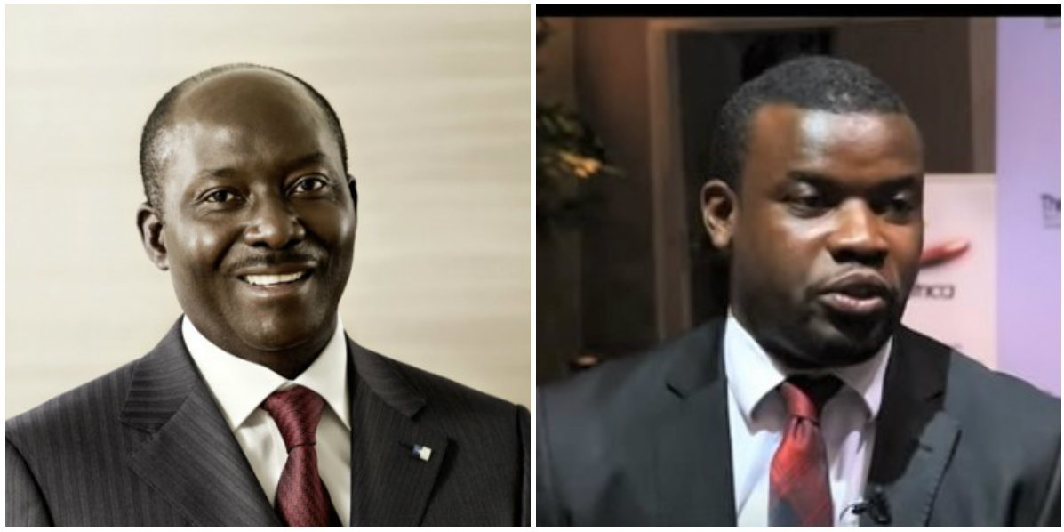 Henri-Claude Oyima, président du Groupe BGFI, et Ernest Tewelyo, fondateur et CEO e-Doley Finance.