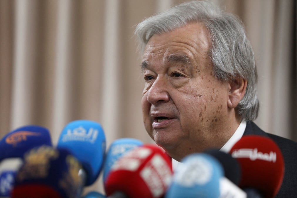 Photo du secretaire general des nations unies, antonio guterres