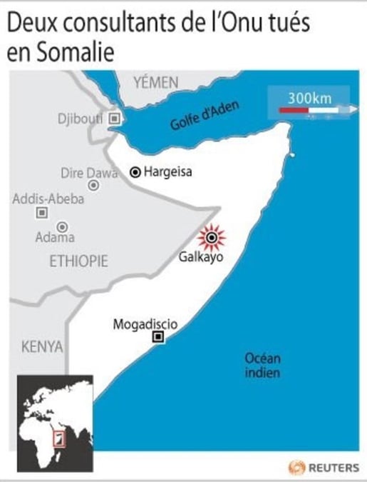Deux consultants de l'Onu, dont un Français, tués en Somalie