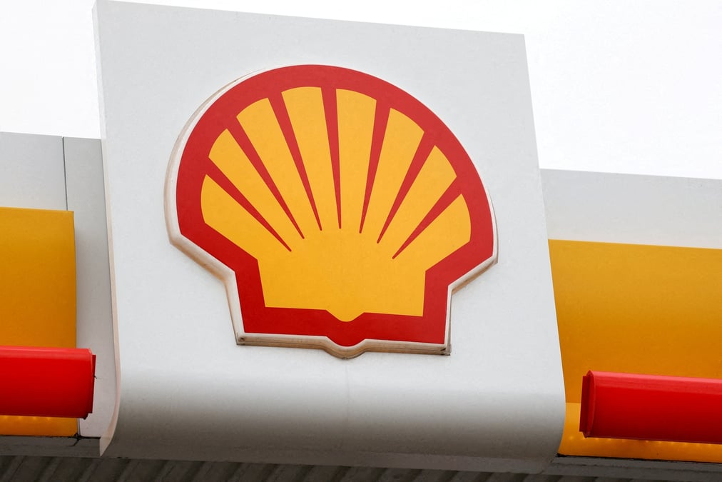 Le logo shell dans le sud-est de londres