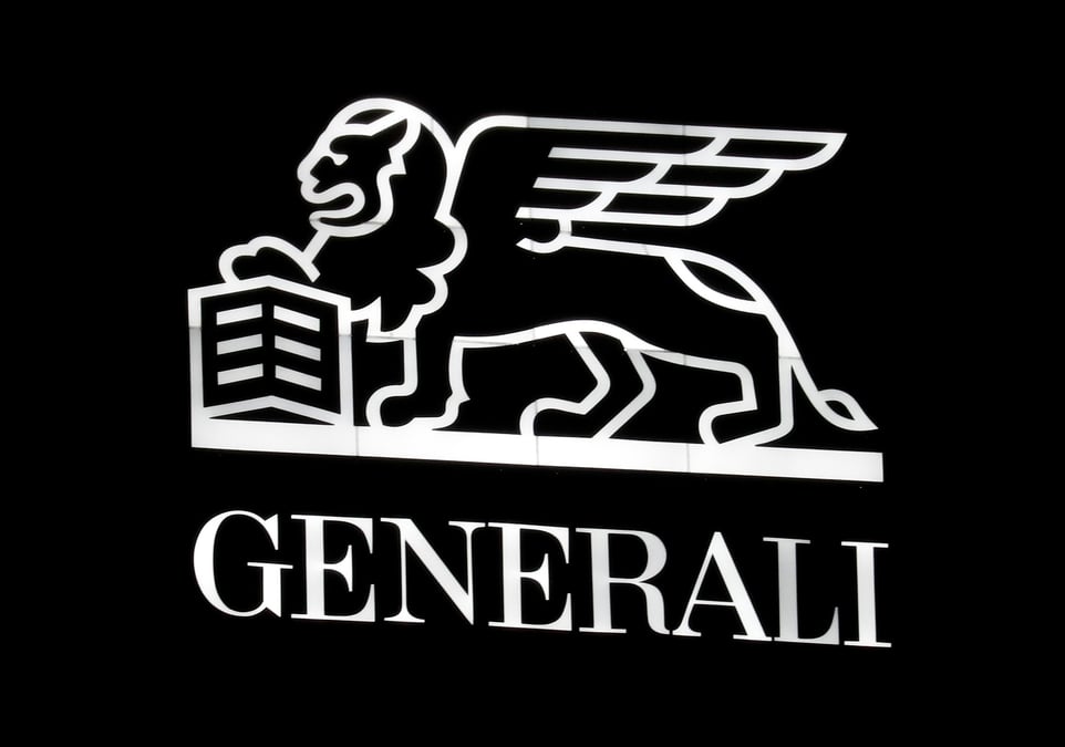 Logo de generali au siege de l'entreprise dans le quartier citylife de milan