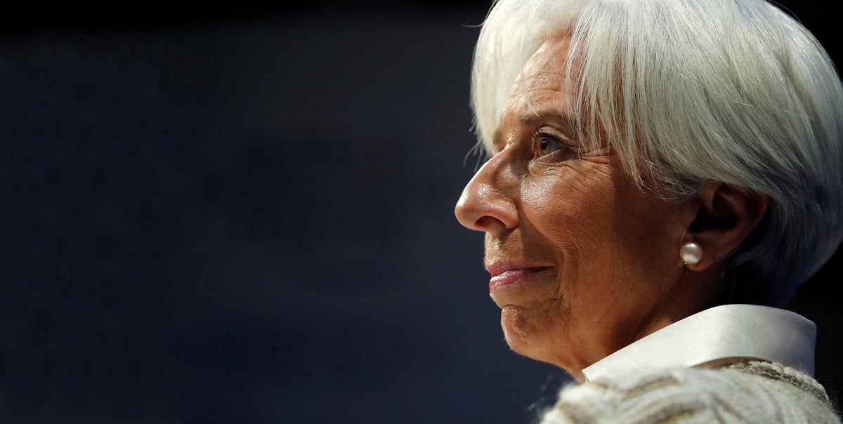 Christine Lagarde, la directrice générale du FMI, le 23 janvier 2019 au Forum économique mondial de Davos (Suisse).