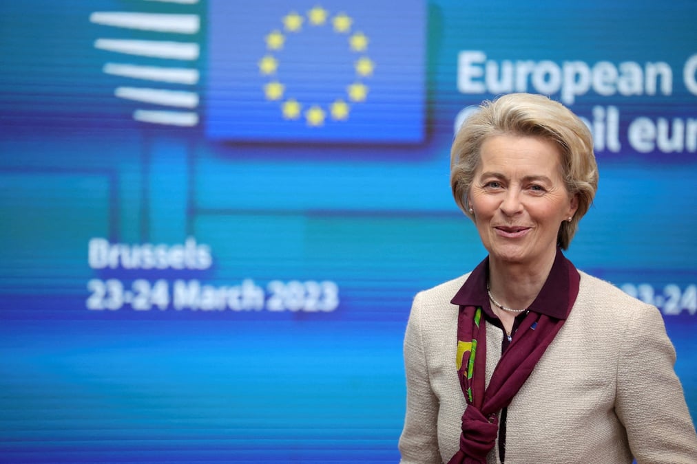 Photo d'archives de la presidente de la commission europeenne ursula von der leyen