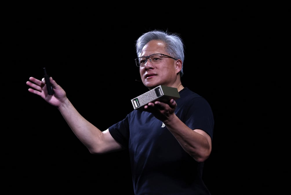 Jensen Huang, patron de Nvidia, n'a pas manqué de rappeler avec malice à VivaTech son influence sur la scène française de l'IA.