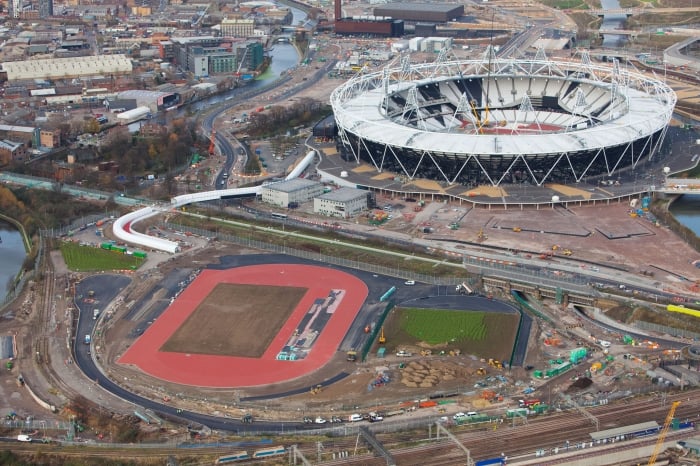 Stade olympique fin de chantier Londres 2012