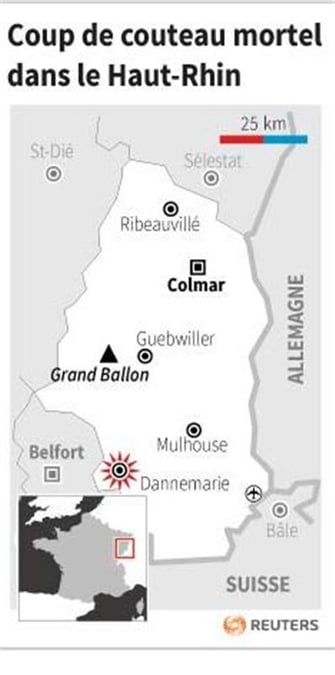 Un homme tué d'un coup de couteau en Alsace