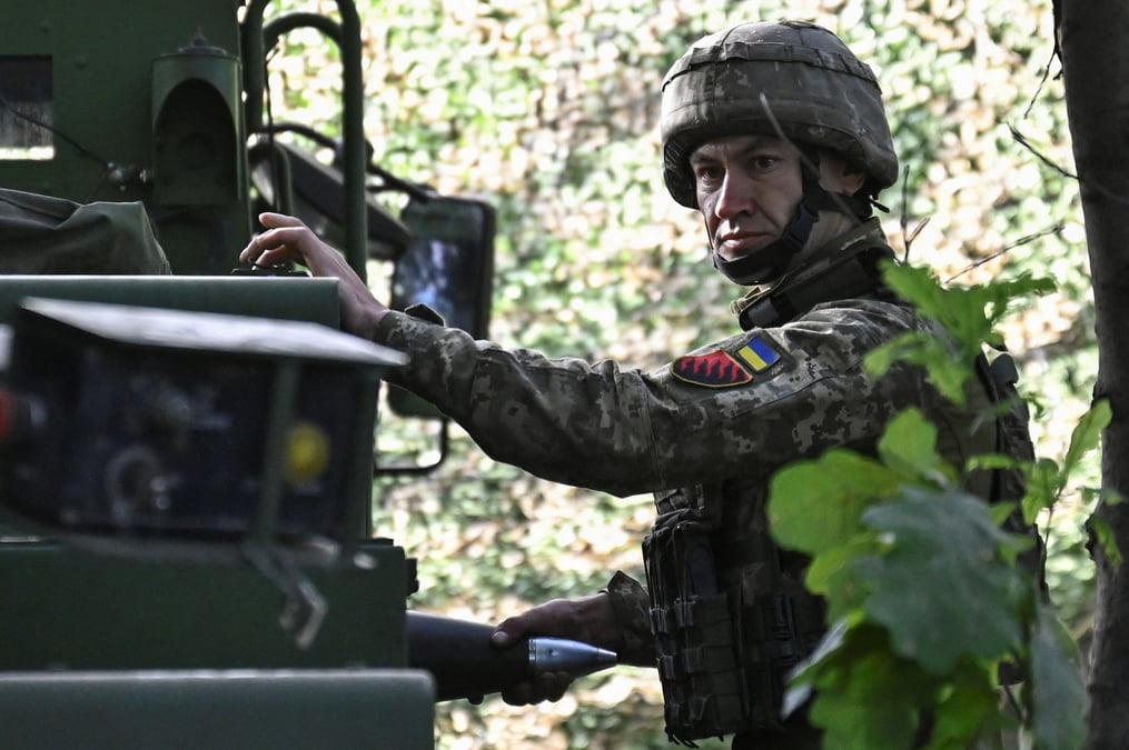 Un militaire ukrainien pres de la ville de pokrovsk