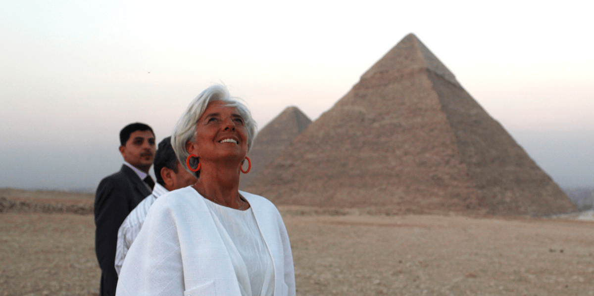 Christine Lagarde Egypte FMI pyramides