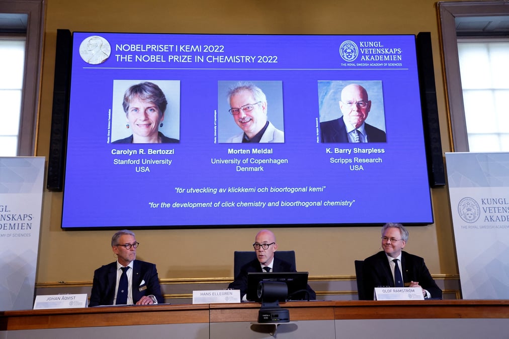 Comite nobel de chimie annonce les laureats du prix nobel de chimie 2022