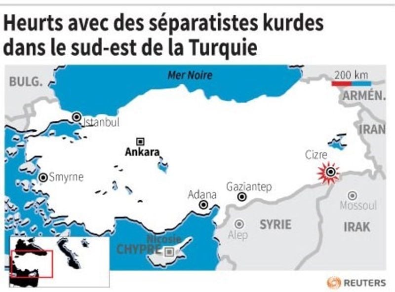 Heurts en turquie avec des separatistes kurdes