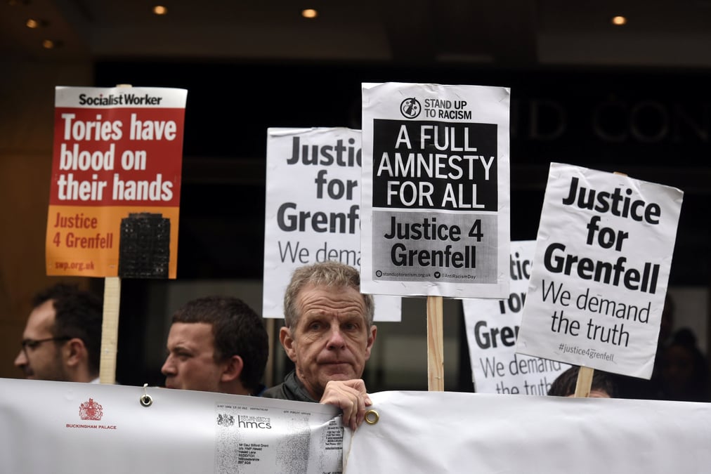 Premiere session de l'enquete publique sur la tragedie de la grenfell tower