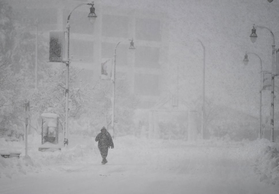 Photo d'archives: la premiere tempete d'hiver de 2024 dans le nord-est des etats-unis, a worcester