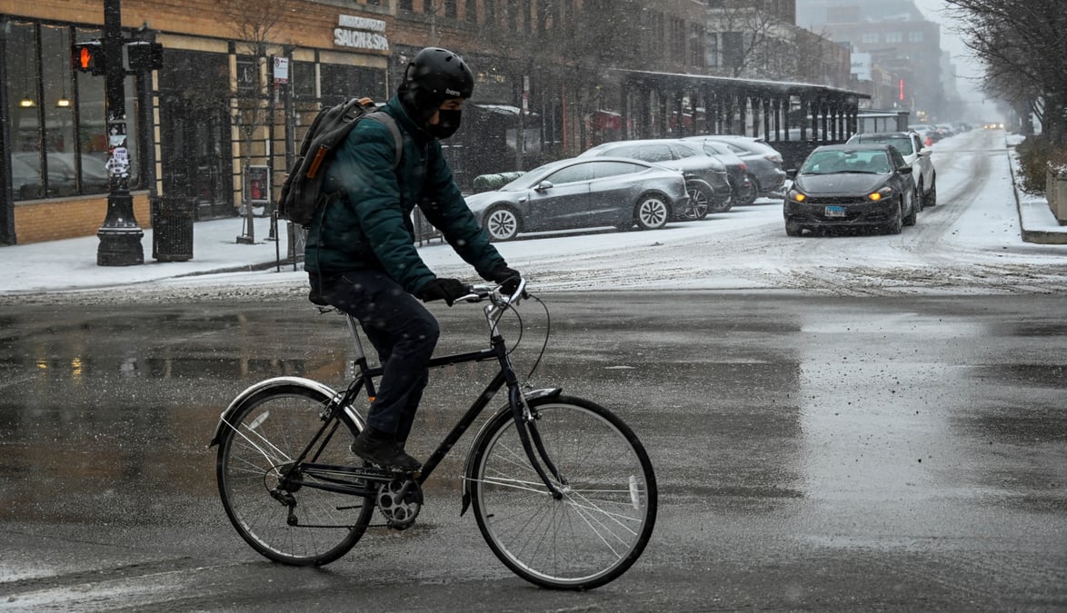 Vague de froid a chicago, illinois