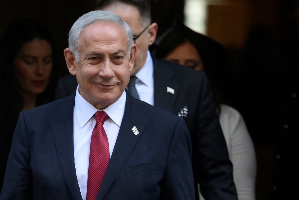 Photo d'archive de benjamin netanyahu a londres, en grande-bretagne
