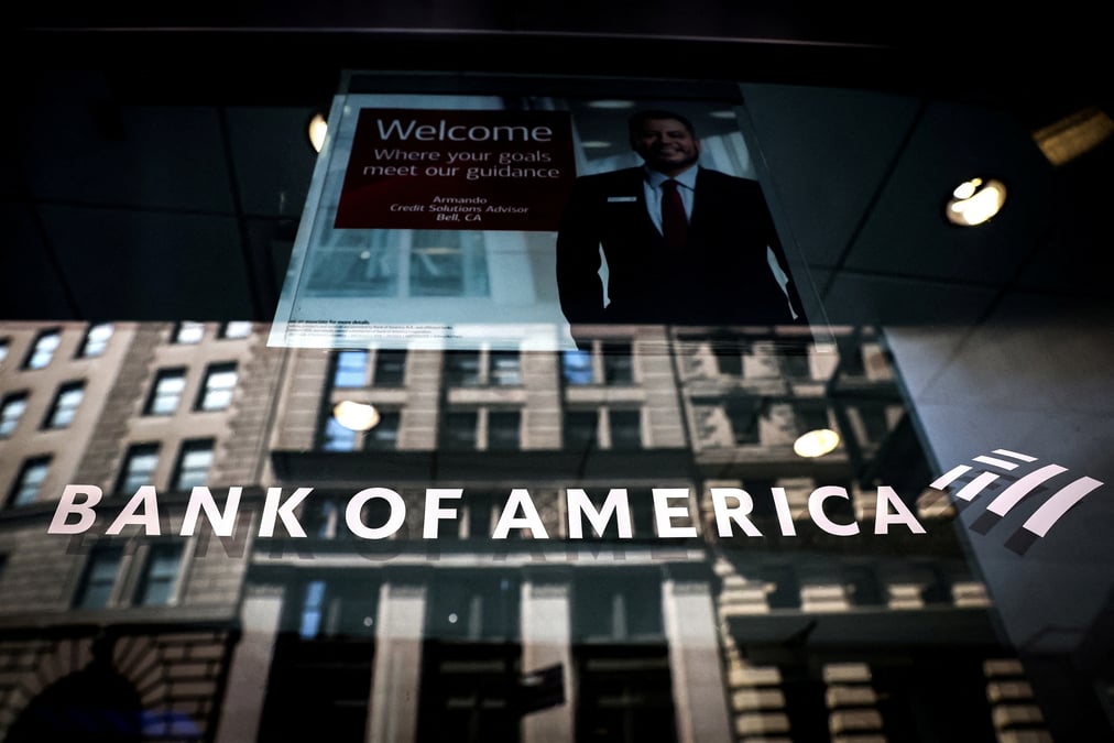 Le logo de bank of america a new york