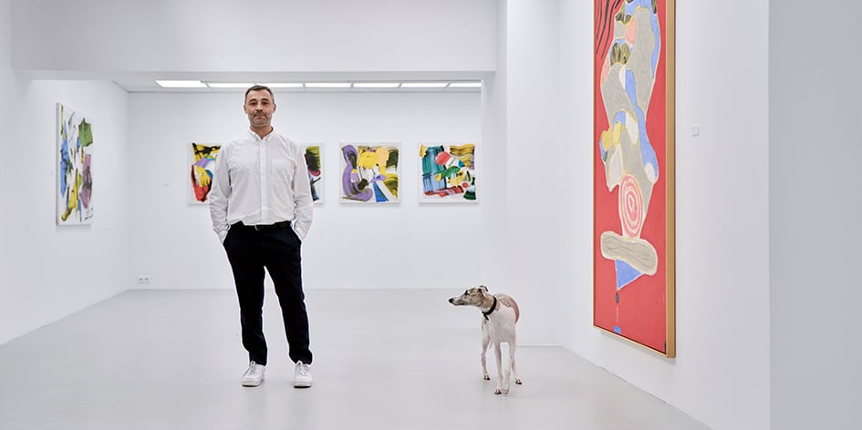Jérôme Poggi jeudi matin dans sa galerie.