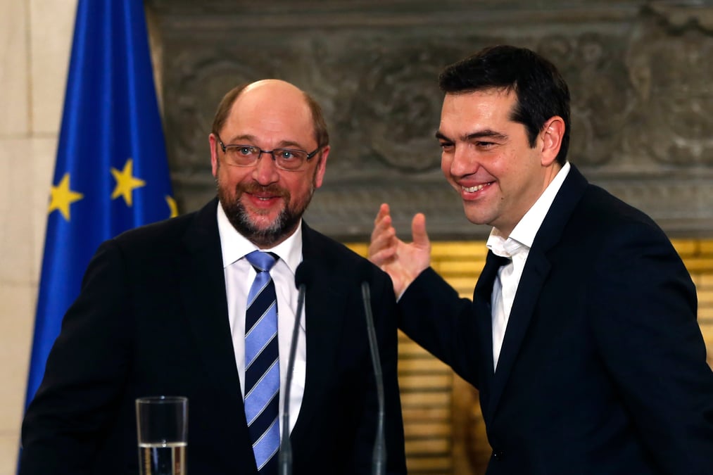 Martin schulz se dit encourage par ses entretiens avec alexis tsipras a athenes