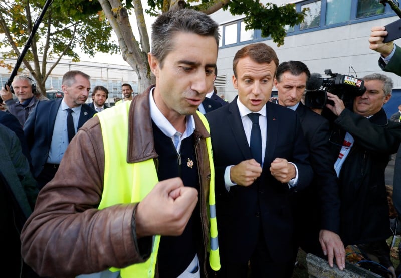 Moyens policiers renforces pour la "fete a macron"