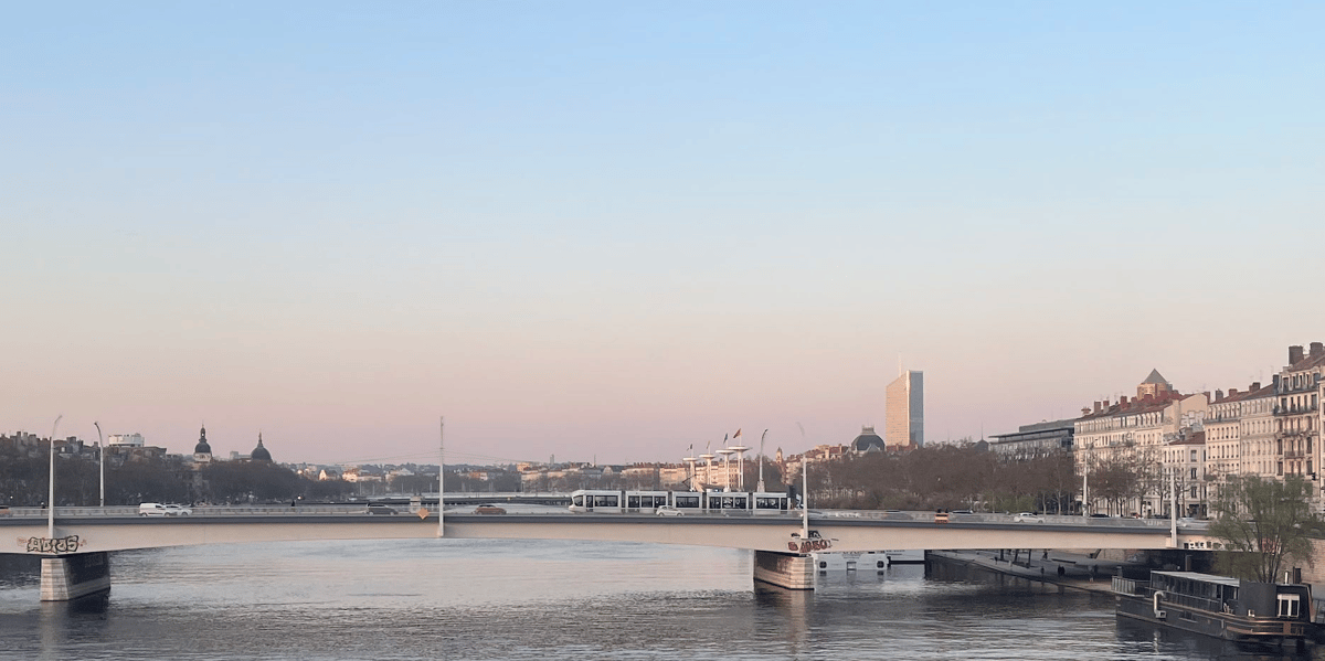 Paysage Lyon et son fleuve
