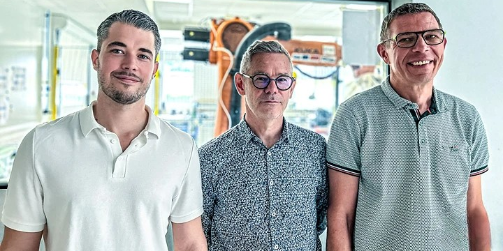 Adrien Mir, nouveau directeur général de Mecano ID, Didier Mesnier président et Eric Standarovski, directeur des opérations,