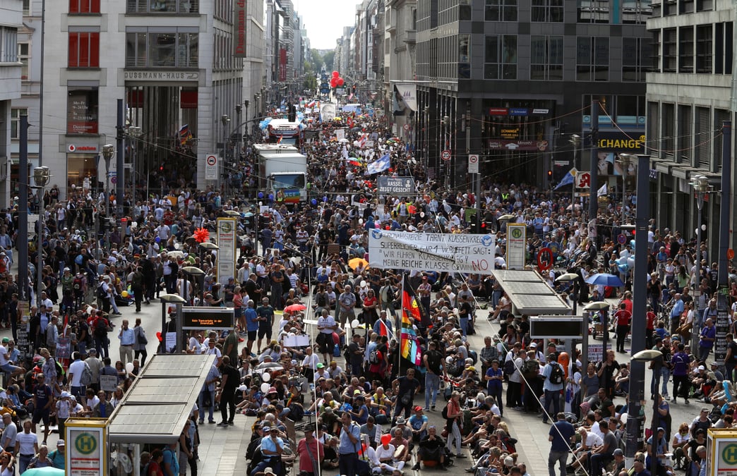 Allemagne: une manifestation contre les mesures sanitaires autorisee a berlin