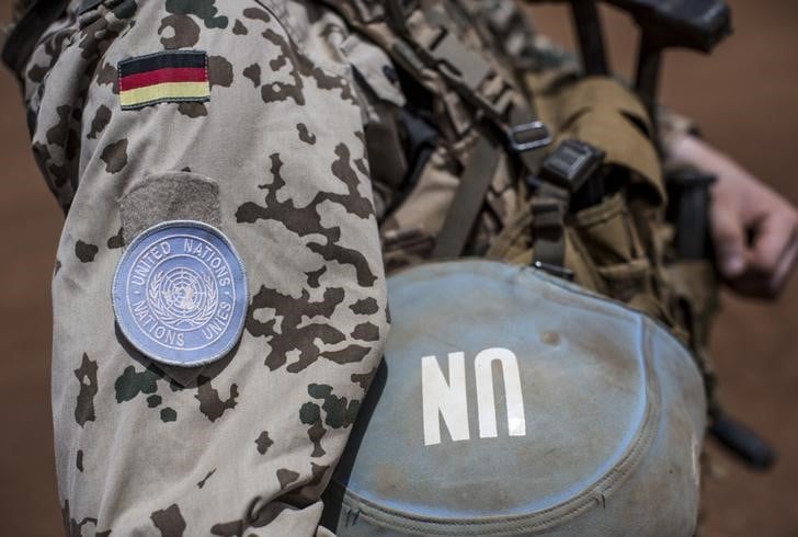 Un soldat allemand du contingent onusien minusma a gao