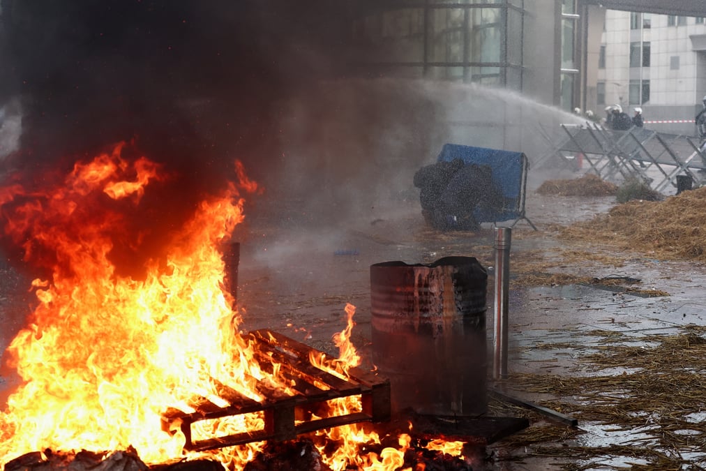 Manifestation des agriculteurs a bruxelles