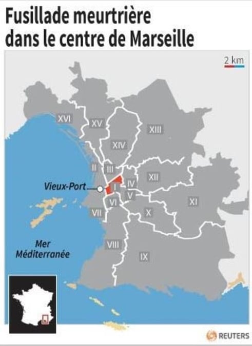 Fusillade meurtriere dans le centre de marseille
