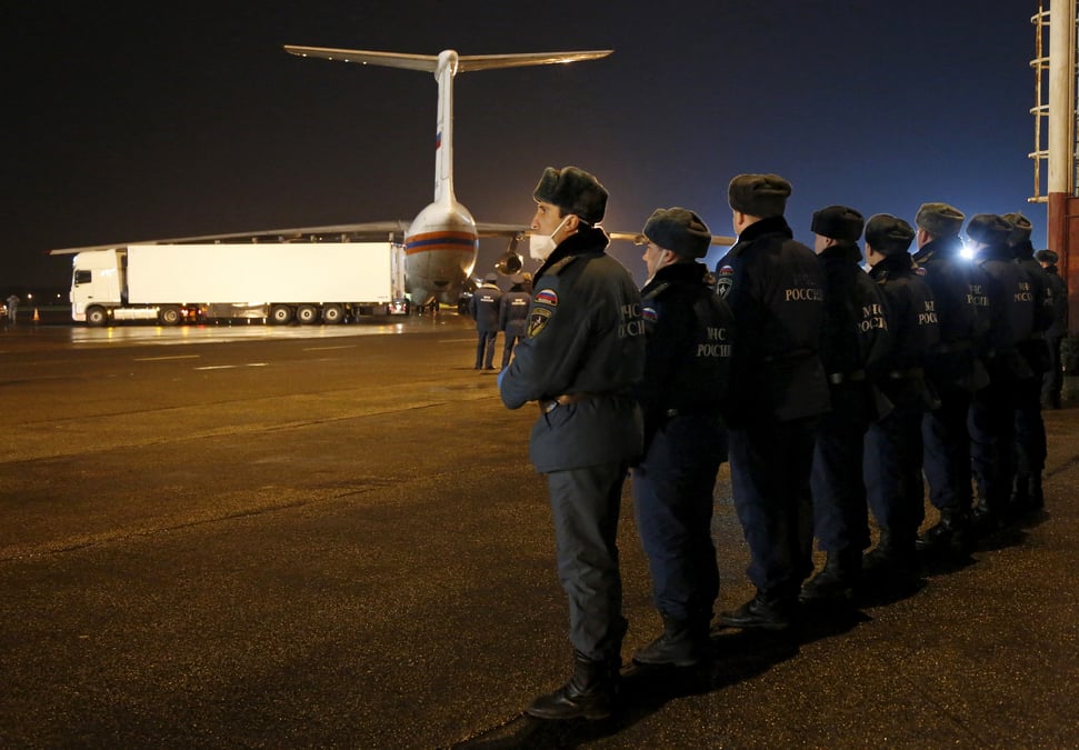 Rapatriement des corps des victimes du crash en russie