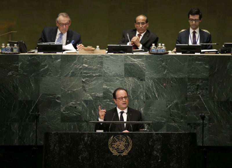 A l’onu, hollande veut eviter une partition de la syrie