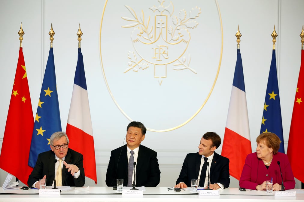 Macron, xi, merkel et juncker affichent de larges convergences