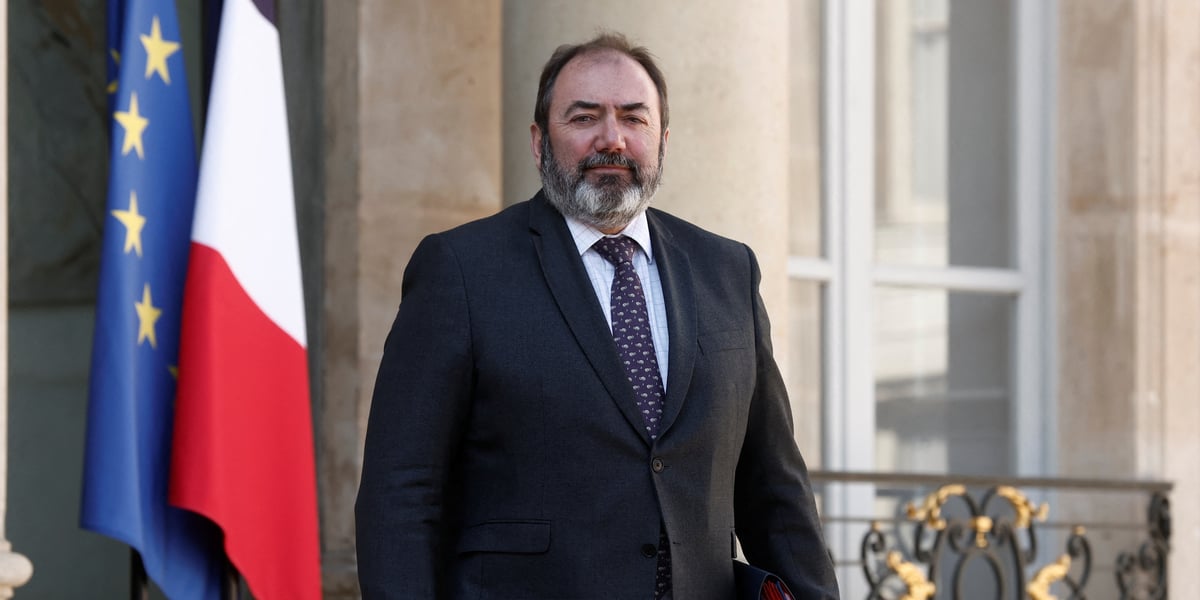 Le ministre francais de la sante francois braun apres la reunion hebdomadaire du cabinet a l'elysee