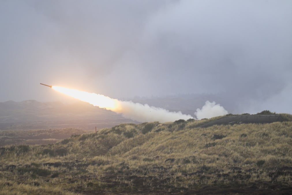 Photo d'archives d'une fusee m142 himars a oksbol, au danemark