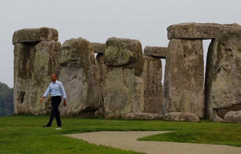 Barack Obama fait une pause au site mégalithique de Stonehenge
