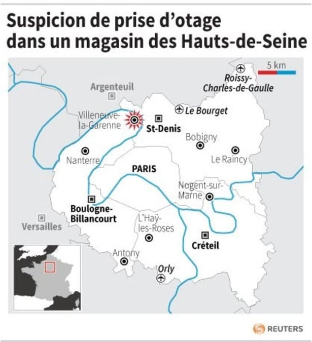 Suspicion de prise d’otage dans un magasin des hauts-de-seine