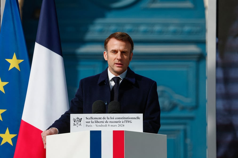 Ceremonie pour inscrire le droit a l'avortement dans la constitution francaise
