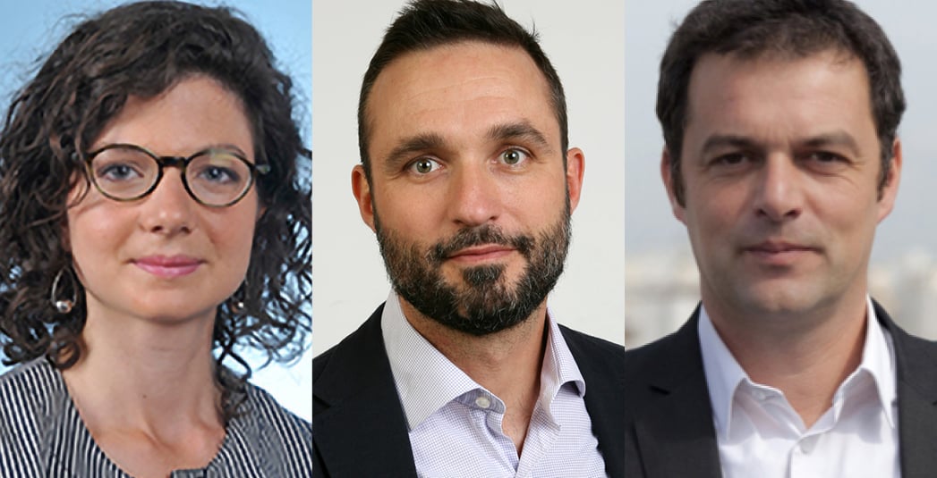 Bénédicte Peyrol, députée LREM, Christophe Robert, Fondation Abbé-Pierre, Benoît Leguet, I4CE, composite